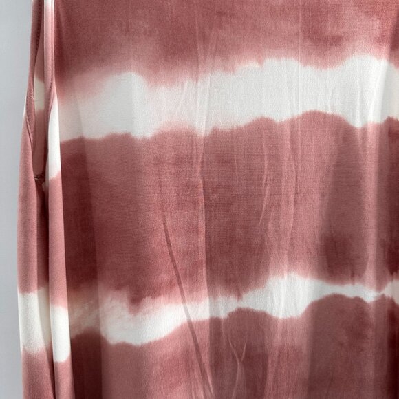 Capella Tie-Dye Sleeveless Maxi Dress L Pink Beach Pockets Hippie Coastal Swim - Picture 7 of 9